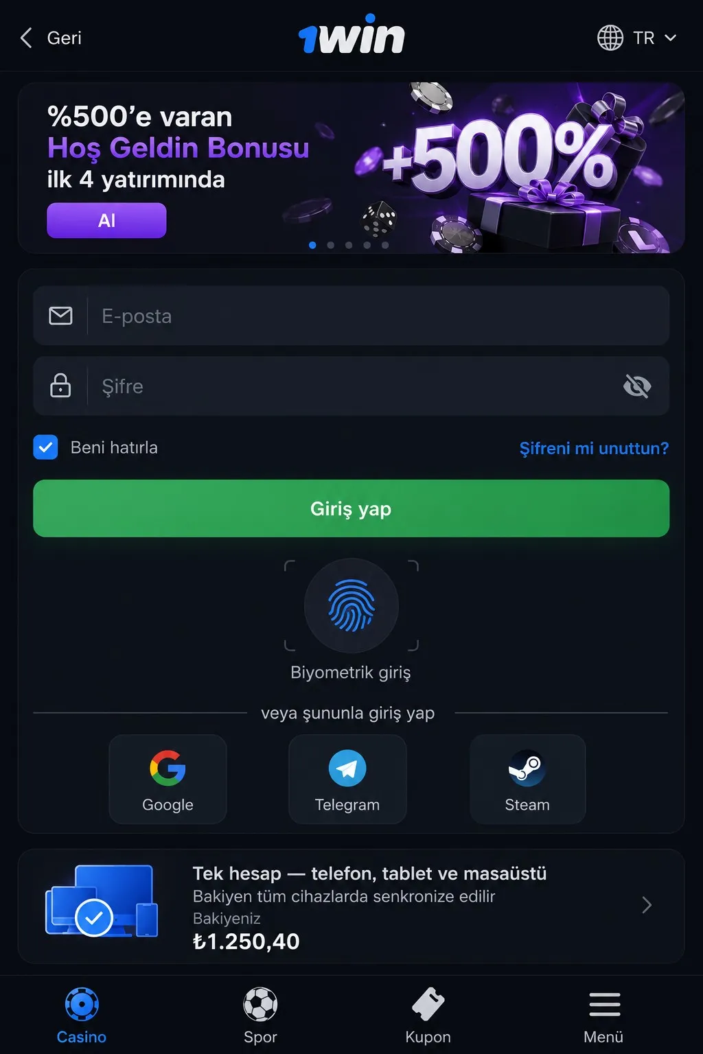 1win mobil kasası: yatırma ve çekme kuralları — 1win app